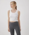 Pact Organic Cotton Cool Stretch Fitted Lounge Tank In White
