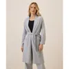 Pact Organic Cotton Cool Stretch Lounge Duster In Heather Grey