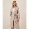 Pact Organic Cotton Cool Stretch Lounge Duster In Oat Heather