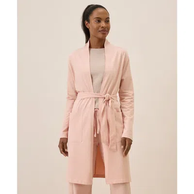 Pact Organic Cotton Cool Stretch Lounge Duster In Peach