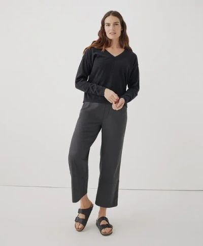 Pact Organic Cotton Daily Twill Crop Pant In Storm