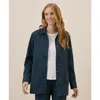 Pact Organic Cotton Daily Twill Oversized Lightweight Jacket In French Navy