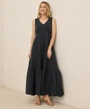 Pact Organic Cotton Double Gauze Beach To Brunch Dress In Black