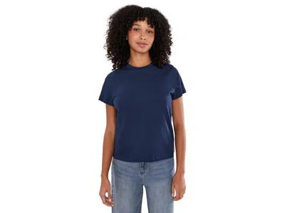 Pact Organic Cotton Essential Crew Neck T-shirts Women's Clothing Navy: Sm In Blue