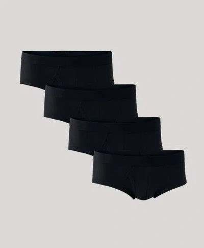 Pact Organic Cotton Everyday Brief 4-pack In Black
