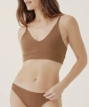 Pact Organic Cotton Everyday Classic T-shirt Bra In Brown
