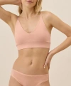 Pact Organic Cotton Everyday Classic T-shirt Bra In Pink