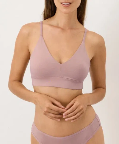 Pact Organic Cotton Everyday Classic T-shirt Bra In Purple