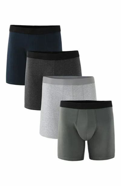 Pact Organic Cotton Everyday Extended Boxer Brief 4-pack