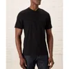Pact Organic Cotton Featherweight Slub V-neck Tee In Black