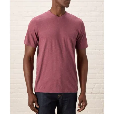 Pact Organic Cotton Featherweight Slub V-neck Tee In Mauve