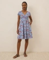 Pact Organic Cotton Fit & Flare Crossover Dress