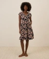 Pact Organic Cotton Fit & Flare Crossover Dress In Black