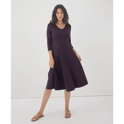 Pact Organic Cotton Fit & Flare Midi Party Dress In Wb1-wvd-r
