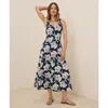 Pact Organic Cotton Fit & Flare Open Back Maxi Dress