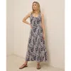 Pact Organic Cotton Fit & Flare Open Back Maxi Dress