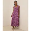 Pact Organic Cotton Fit & Flare Open Back Maxi Dress
