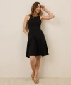 Pact Organic Cotton Fit & Flare Twist Back Dress