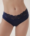 Pact Organic Cotton Lace Waist Brief 3-pack In Green