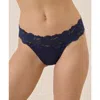 Pact Organic Cotton Lace Waist Thong 3-pack