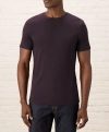 Pact Organic Cotton Luxe Stretch Jersey Slim Crew Neck Tee In Plum