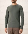 Pact Organic Cotton Luxe Stretch Jersey Slim Long Sleeve Tee In Castor Grey