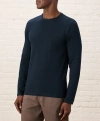 Pact Organic Cotton Luxe Stretch Jersey Slim Long Sleeve Tee In Midnight Blue