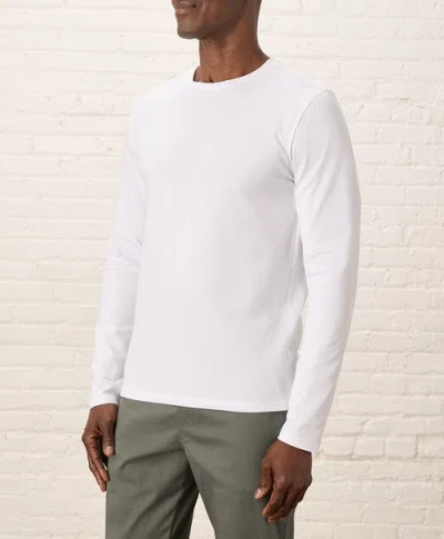 Pact Organic Cotton Luxe Stretch Jersey Slim Long Sleeve Tee In White