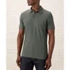 Pact Organic Cotton Luxe Stretch Jersey Slim Polo In Castor Grey