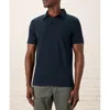 Pact Organic Cotton Luxe Stretch Jersey Slim Polo In Midnight Blue