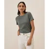 Pact Organic Cotton Luxe Stretch Jersey Slim Tee In Castor Grey