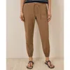 Pact Organic Cotton Monterey Poplin Jogger In Brown