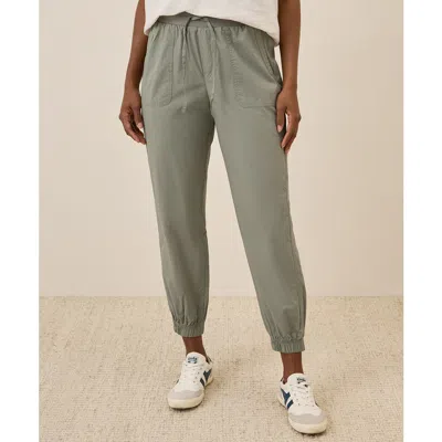Pact Organic Cotton Monterey Poplin Jogger In Green