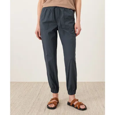 Pact Organic Cotton Monterey Poplin Jogger In Blue