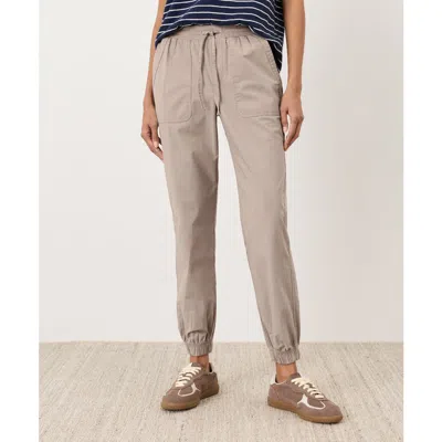 Pact Organic Cotton Monterey Poplin Jogger In Brown
