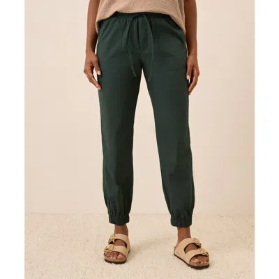 Pact Organic Cotton Monterey Poplin Jogger In Green