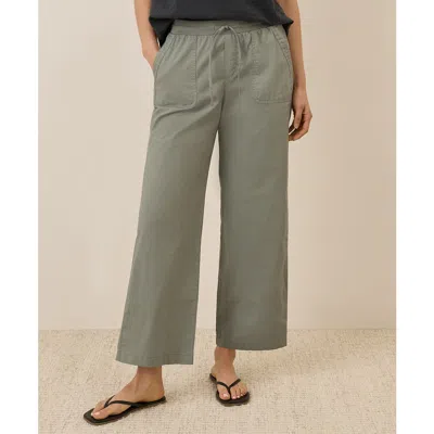 Pact Organic Cotton Monterey Poplin Wide Leg In Green