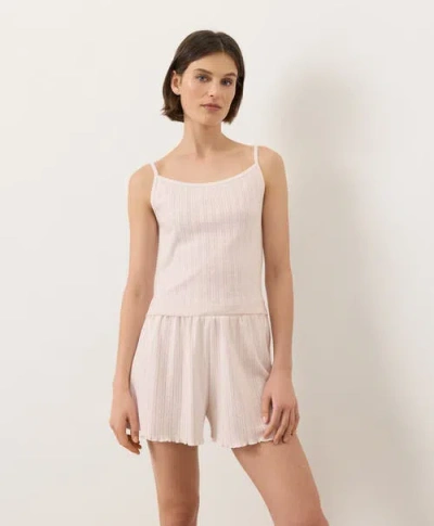 Pact Organic Cotton Pointelle Cami In Pink