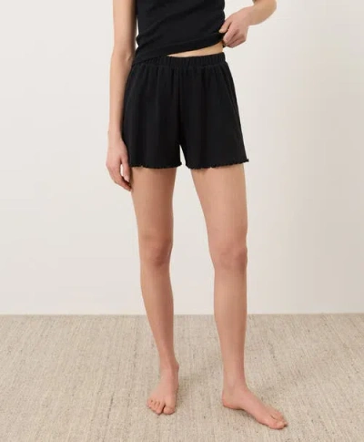 Pact Organic Cotton Pointelle Short In Black