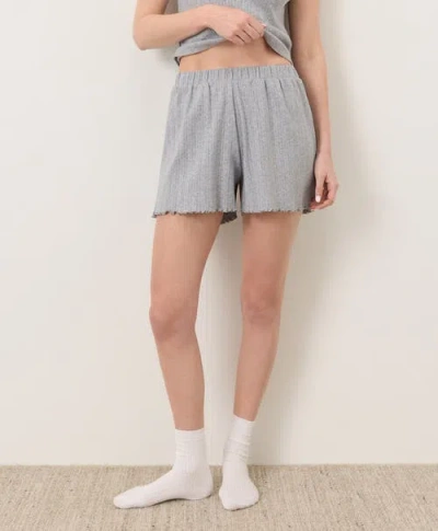 Pact Organic Cotton Pointelle Short In Gray