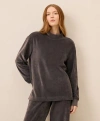 Pact Organic Cotton Pure Velour Cozy Pullover In Gray