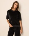 Pact Organic Cotton Pure Velour Sweatshirt Tee In Black