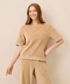 Pact Organic Cotton Pure Velour Sweatshirt Tee In Brown