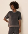 Pact Organic Cotton Pure Velour Sweatshirt Tee In Gray