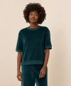 Pact Organic Cotton Pure Velour Sweatshirt Tee In Green