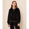 Pact Organic Cotton Pure Velour Zip Hoodie In Black