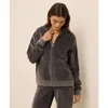 Pact Organic Cotton Pure Velour Zip Hoodie In Black