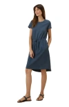 Pact Organic Cotton Relaxed Slub Weekend Dress In Blue