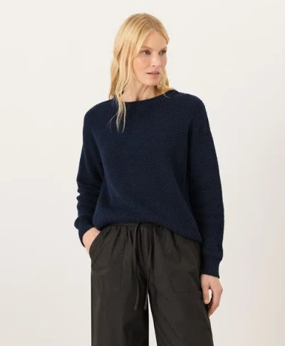 Pact Organic Cotton Shoreline Pullover Sweater In Blue