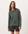 Pact Organic Cotton Shoreline Pullover Sweater In Green